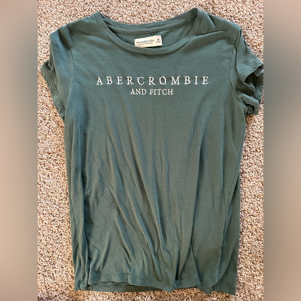Abercrombie & Fitch Forest Green Logo Tee medium